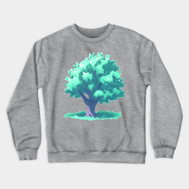 Protect the Earth Digital Tree Painting (MD23ERD002) Crewneck Sweatshirt by Maikell Designs